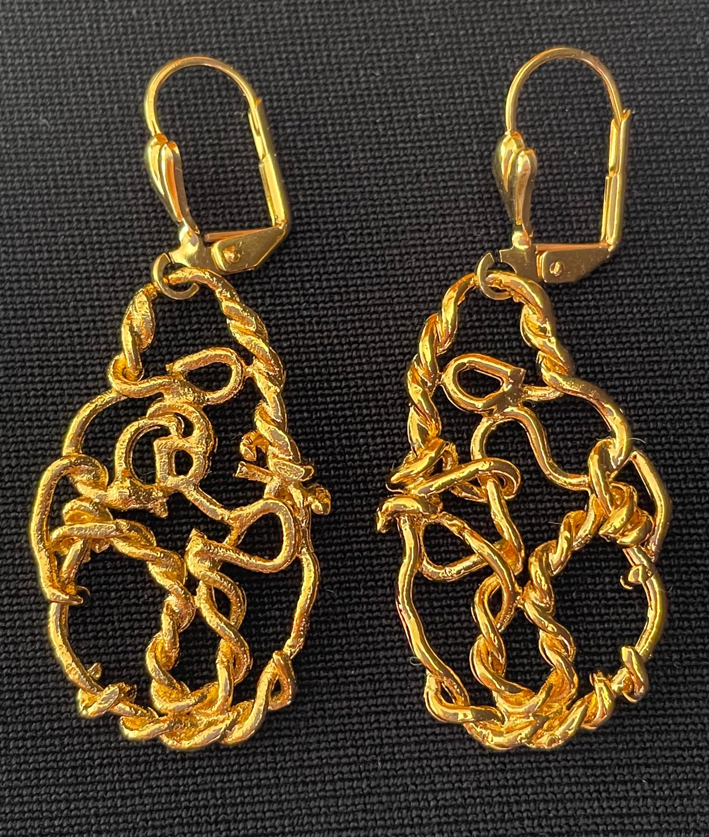 Boucles d'oreilles MUSE BABY dorées or avec dormeuses