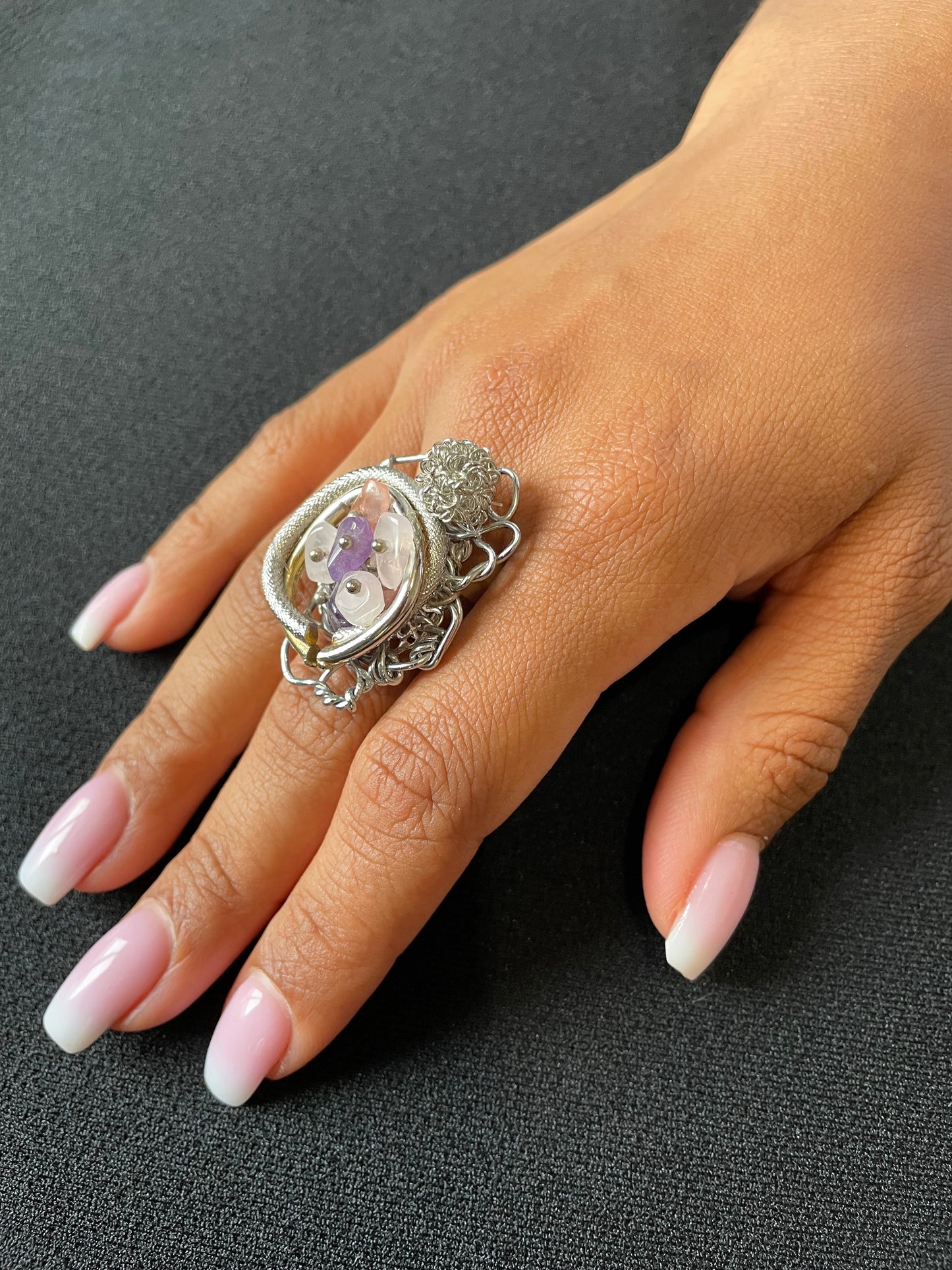 Bague réglable AMITY chrome