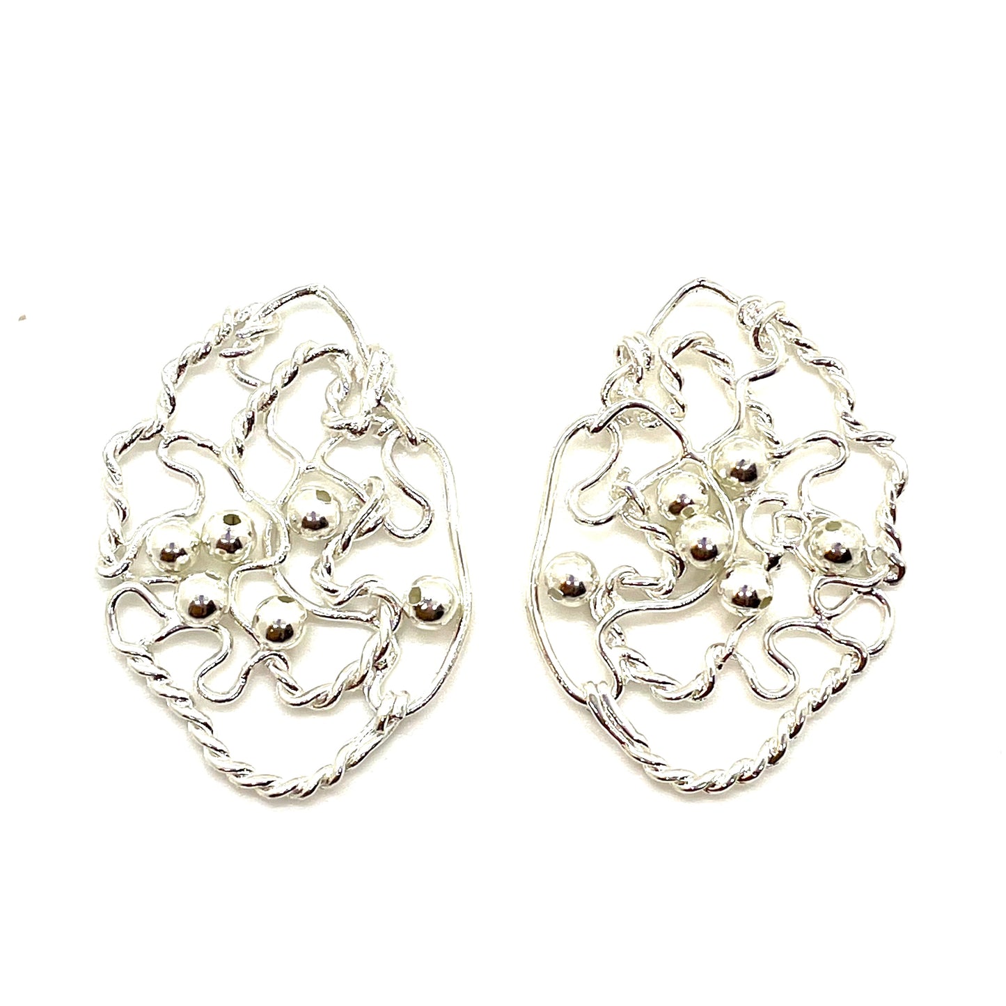 Silver MUSE clip-on earrings