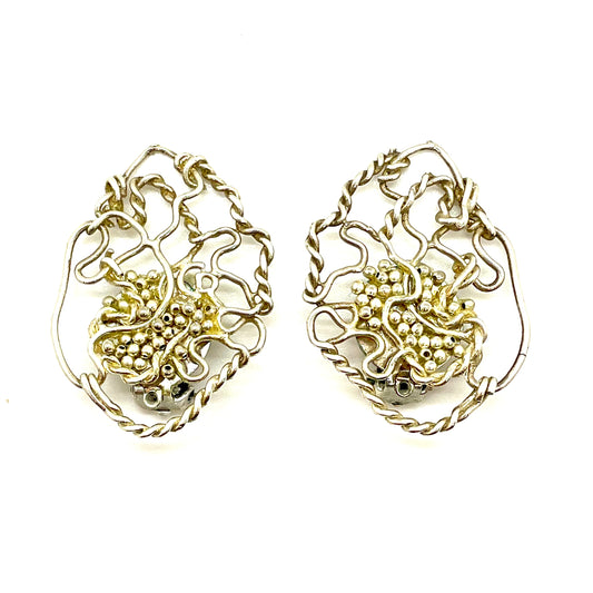 MUSE silver clip earrings