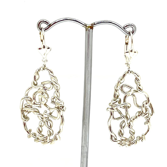 Boucles d'oreilles MUSE BABY argentées avec dormeuses