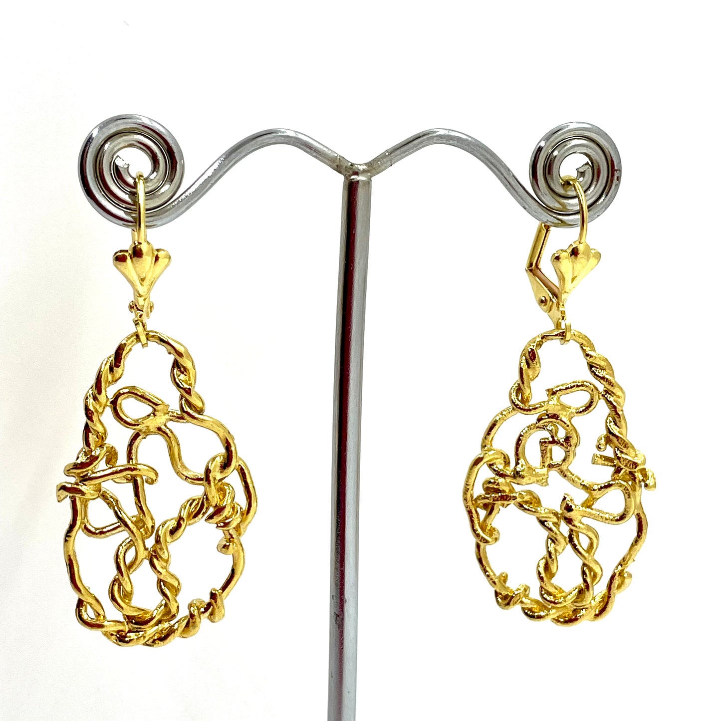 Boucles d'oreilles MUSE BABY dorées or avec dormeuses