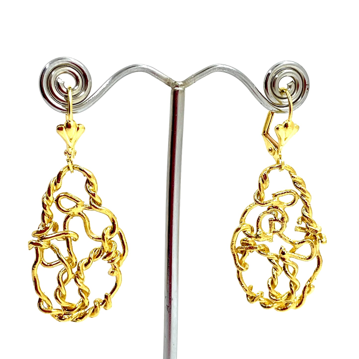 Boucles d'oreilles  MUSE argentées avec dormeuses
