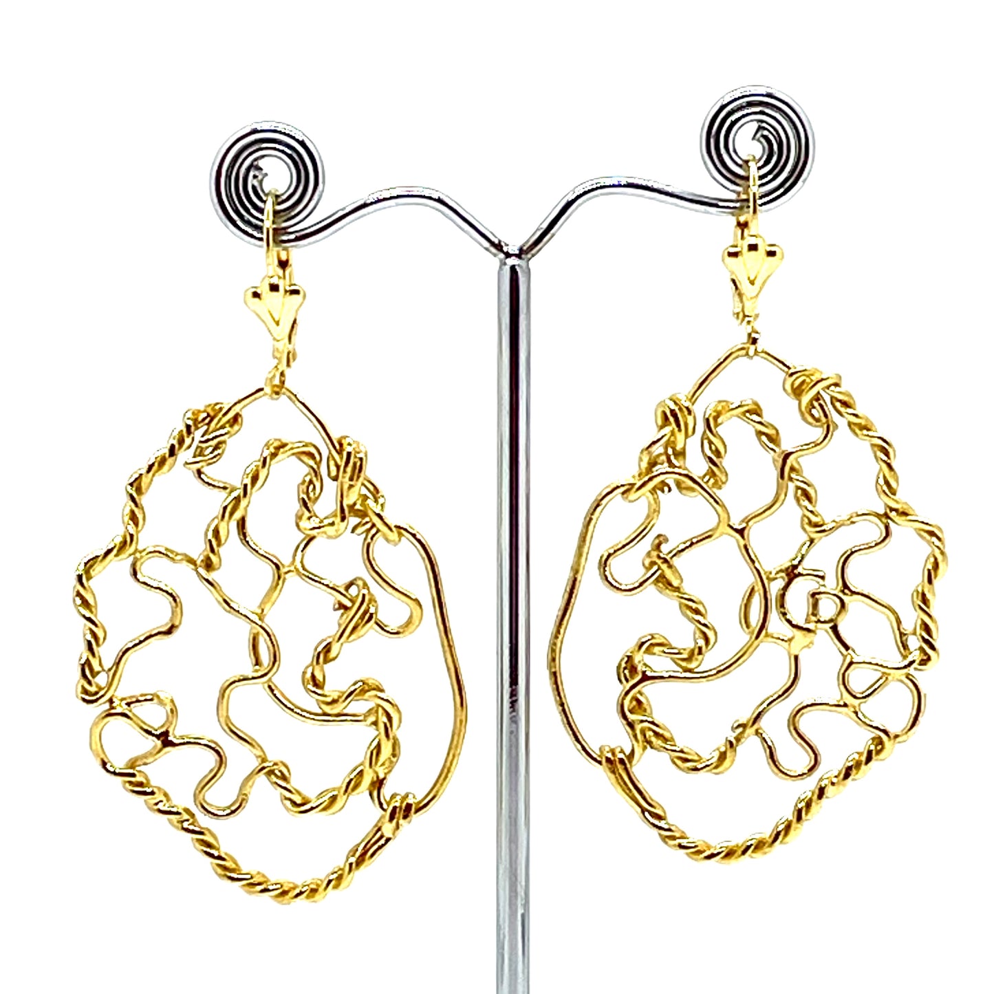 Boucles d'oreilles  MUSE argentées avec dormeuses