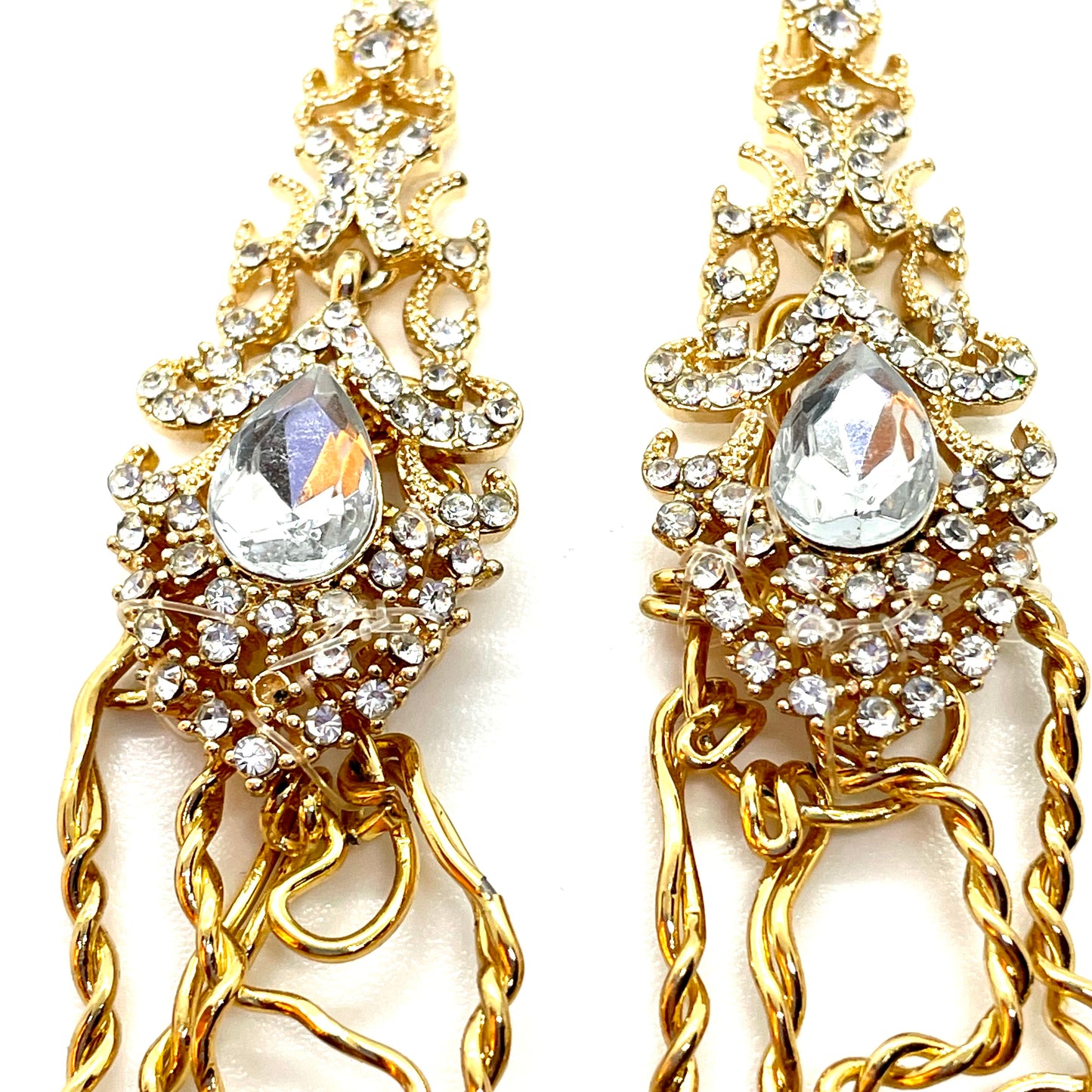 Boucles d'oreilles SONY dorées or fin avec dormeuses