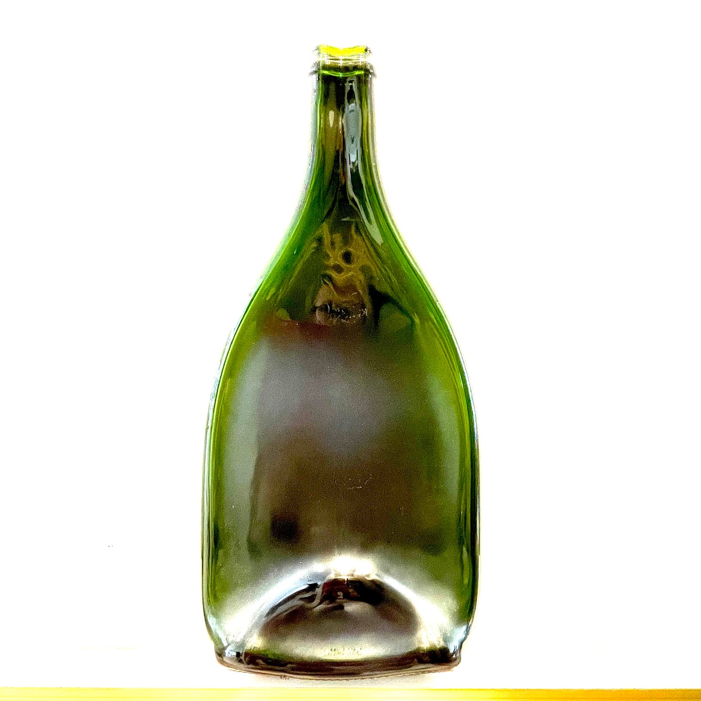 FOLTED GLASS CHAMPAGNE BOTTLE Gold Muzzled