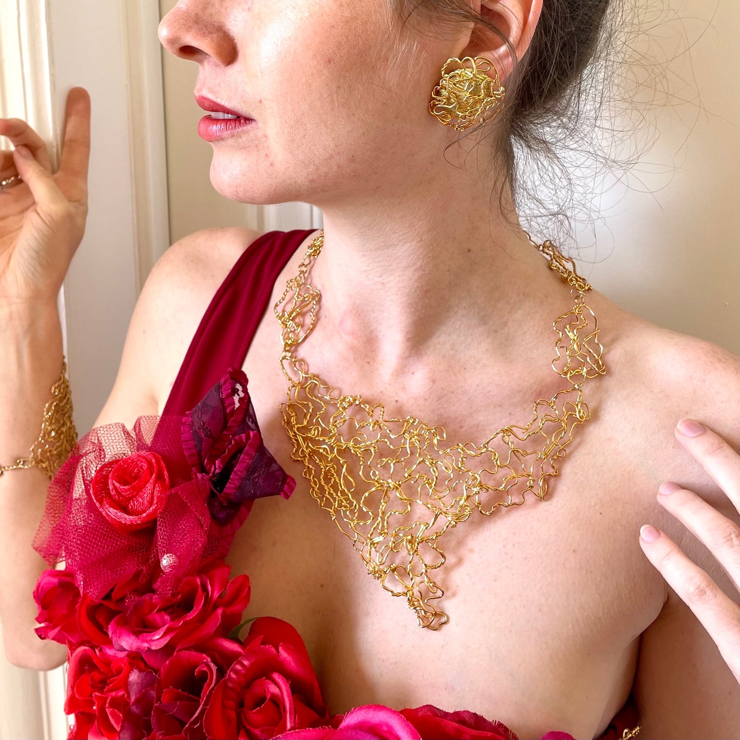 Boucles d'oreilles clip MUSE DORÉ OR FIN