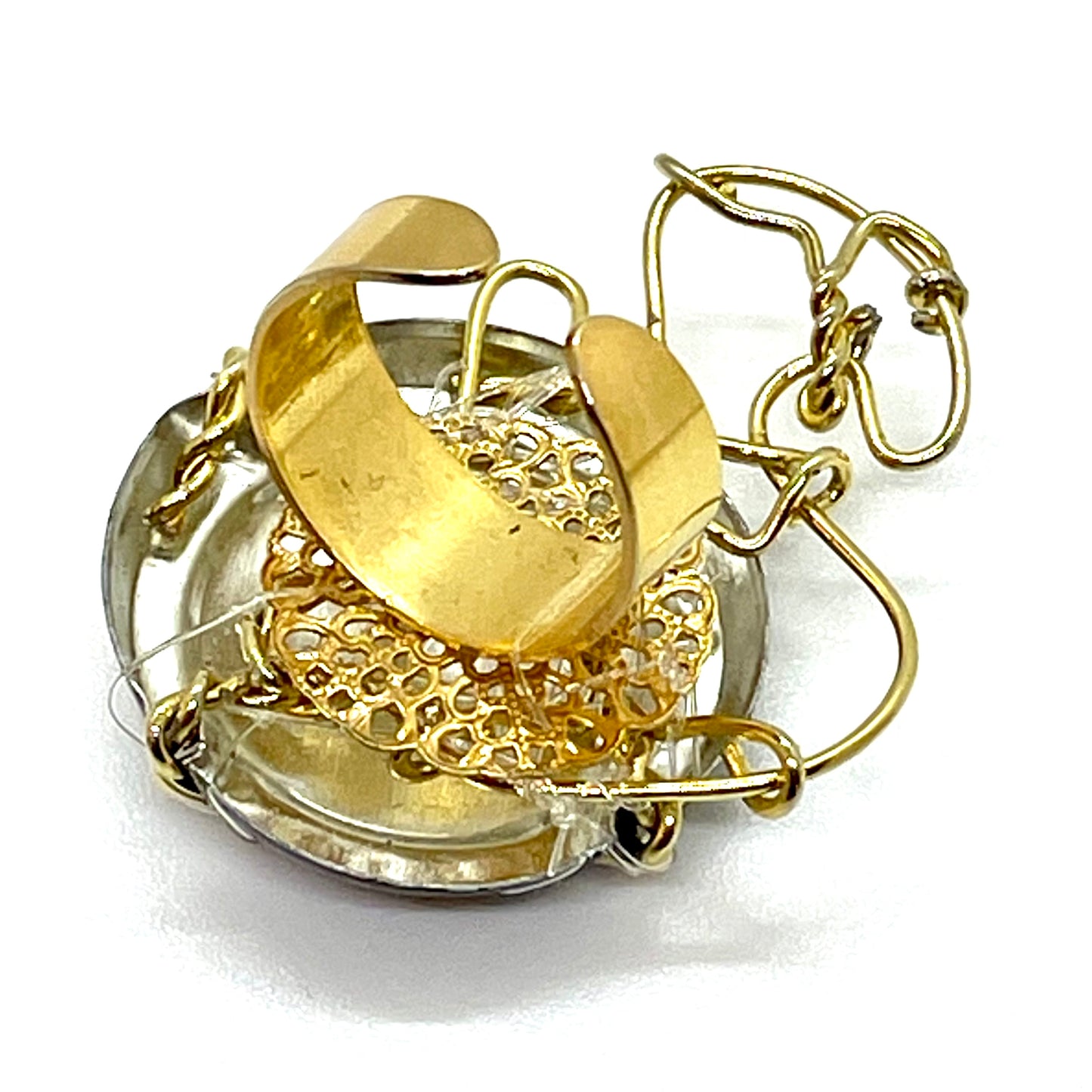 EIFFEL adjustable ring muzzled with fine gold