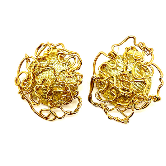 MUSE GOLD FINE GOLD clip earrings