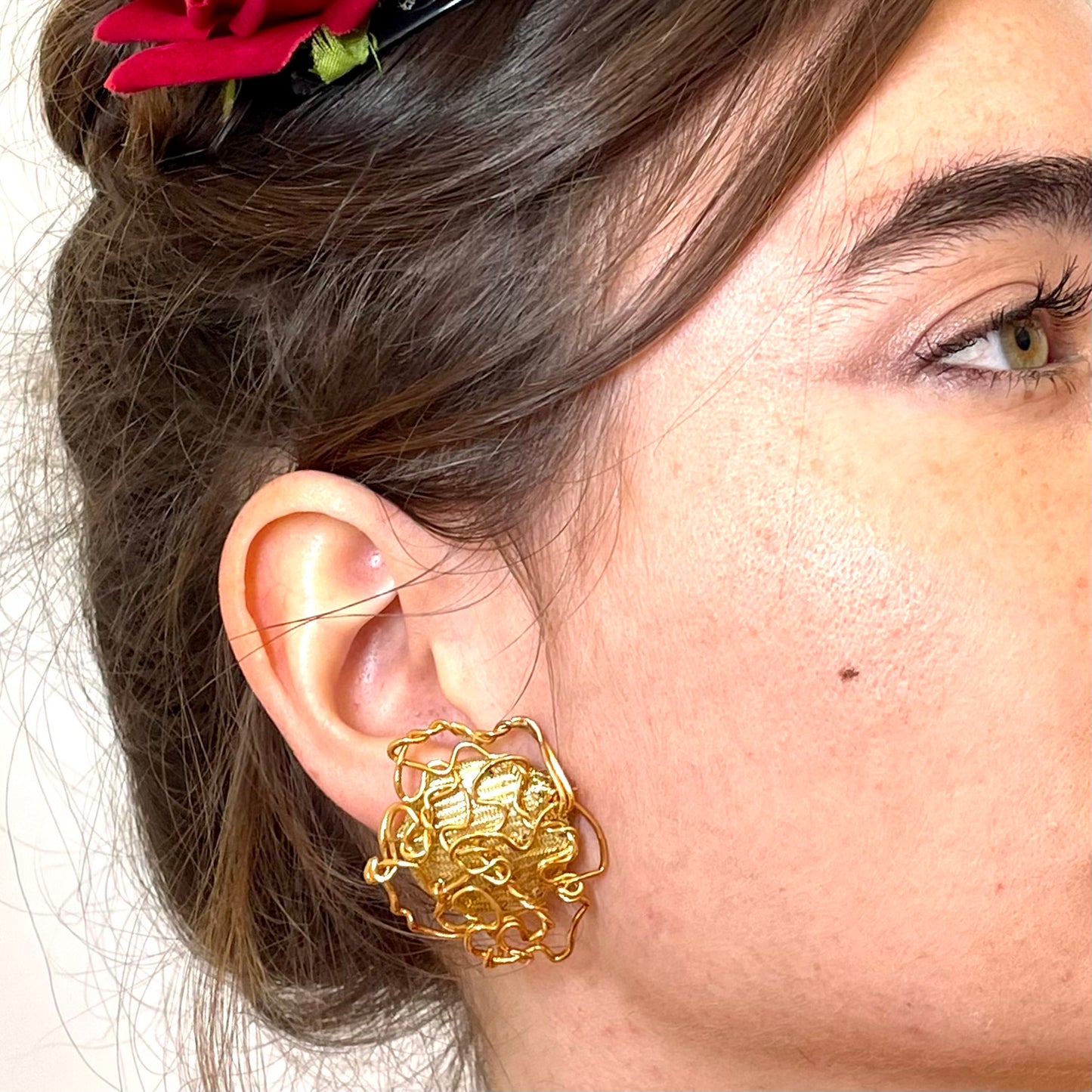 MUSE GOLD FINE GOLD clip earrings