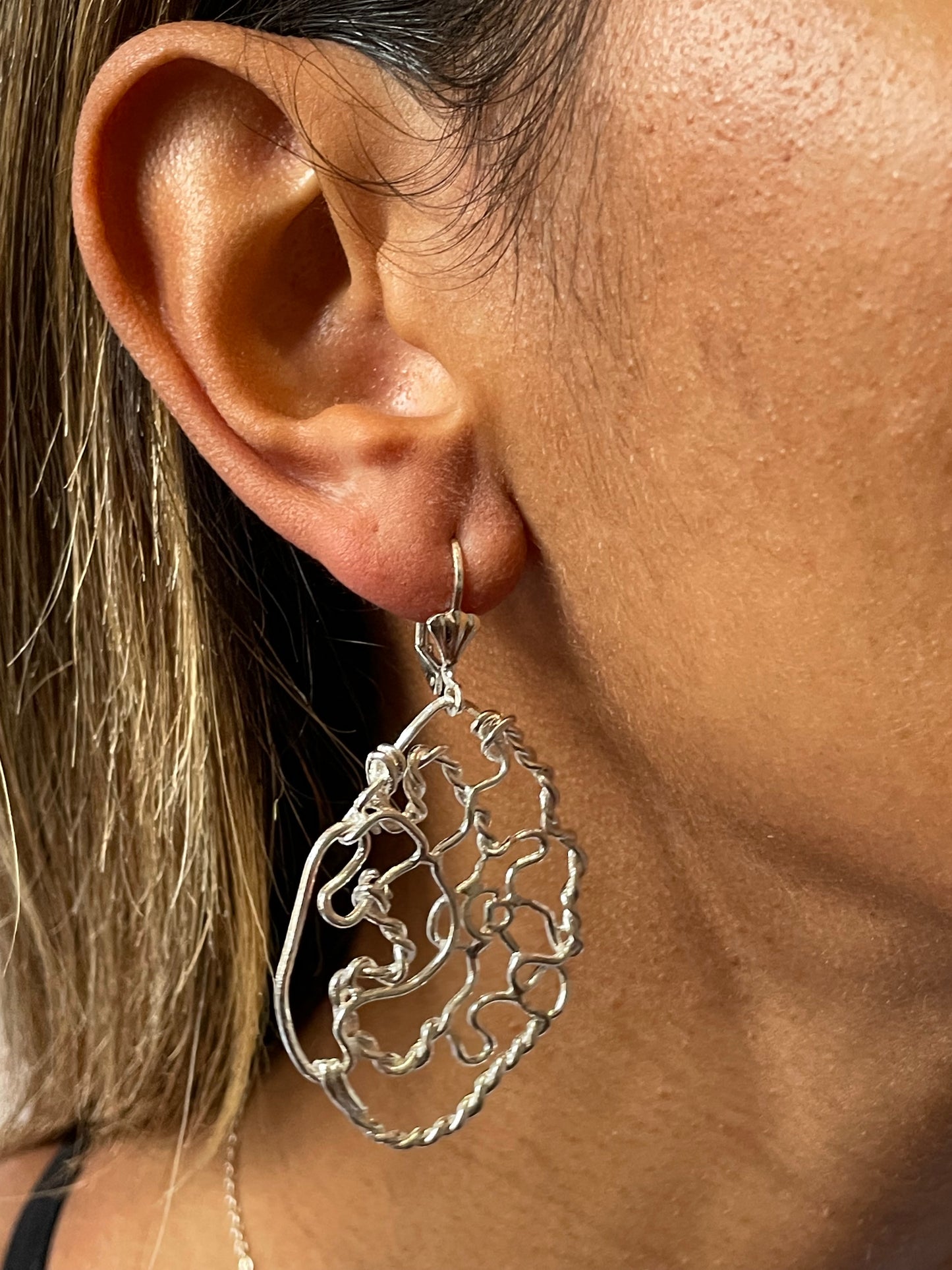 MUSE silver earrings with sleepers