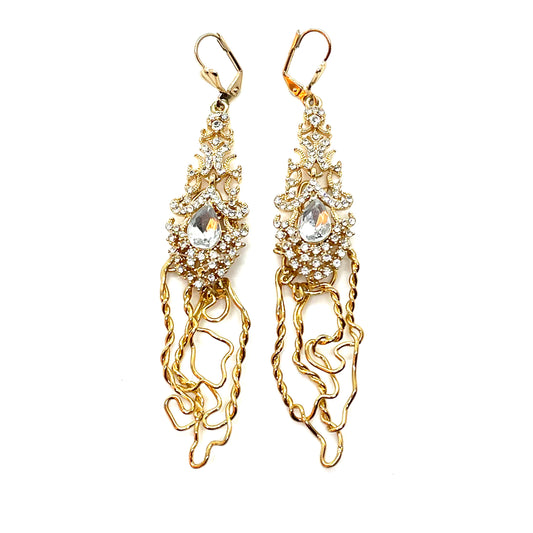 Fine gold SONY earrings with sleepers