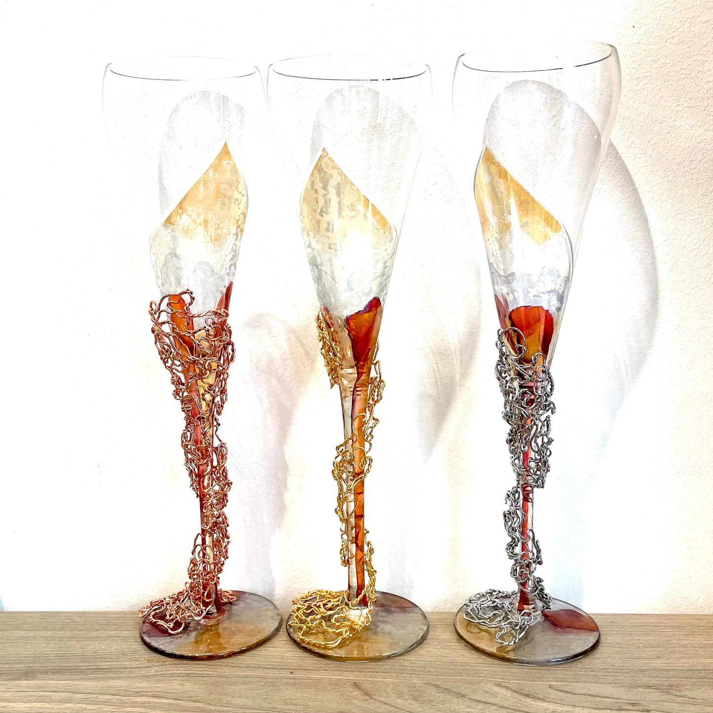 GOLD MUZZED CHAMPAGNE FLUTE