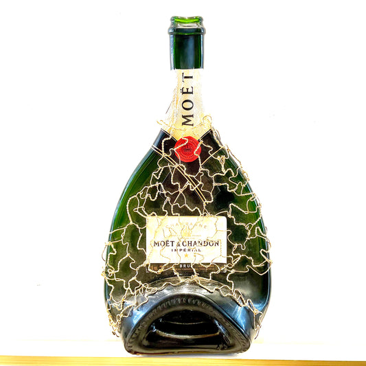 Bouteille MAGNUM champagne verre fondu