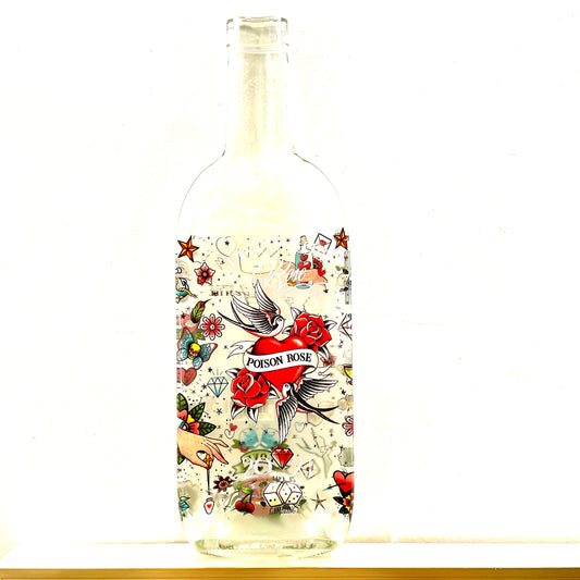 FOLTED GLASS BOTTLE