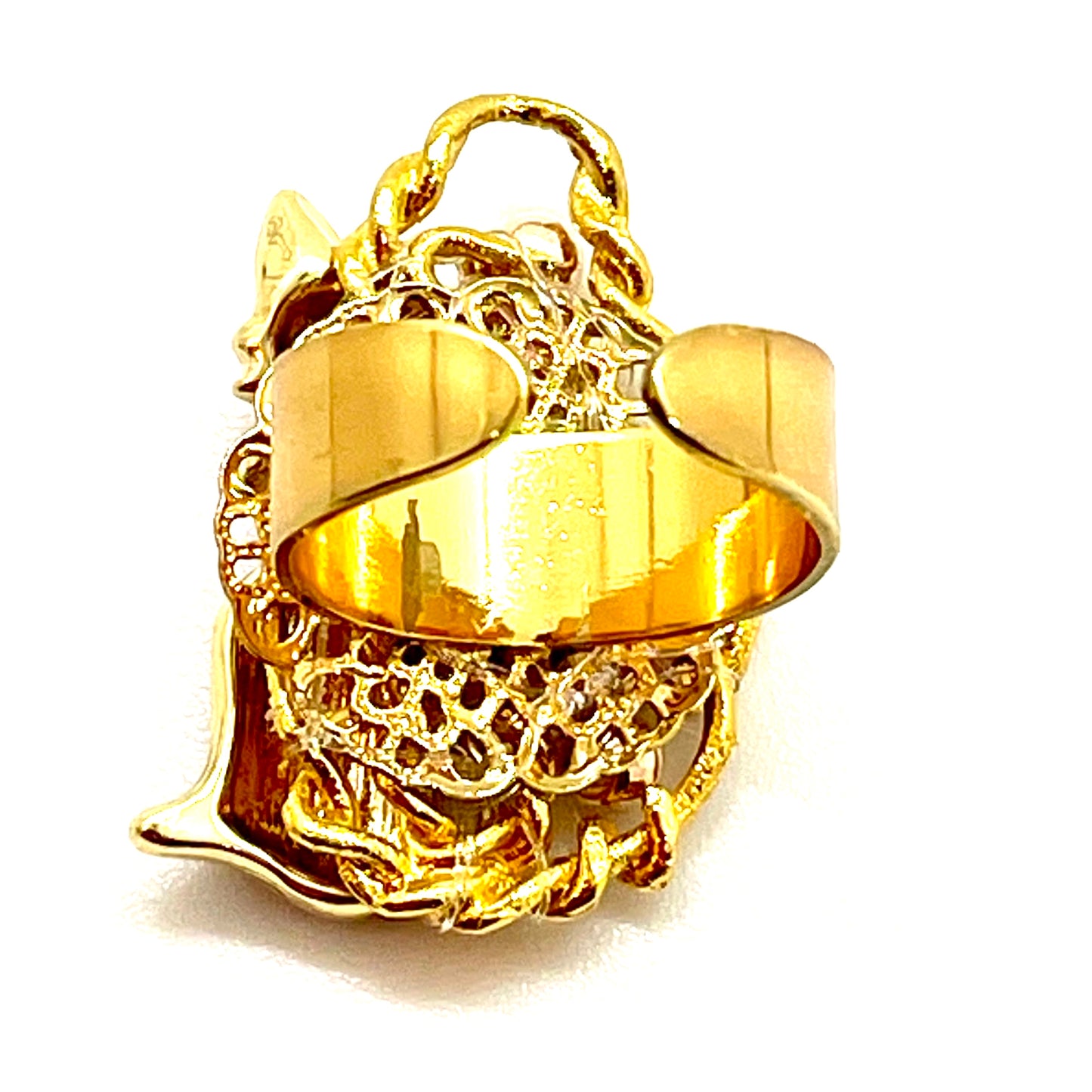 Fine gold GIPSY adjustable ring